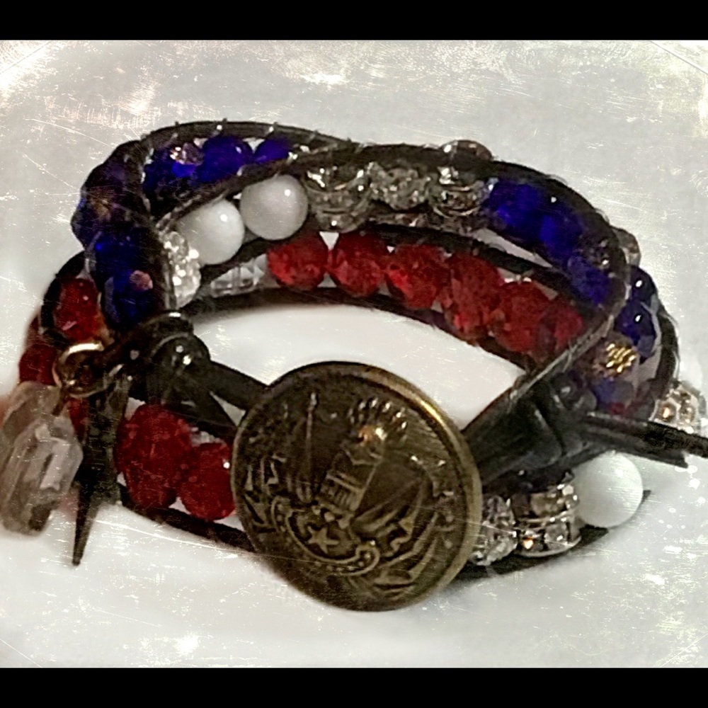 Handmade Triple Wrap Bracelet. Other sizes